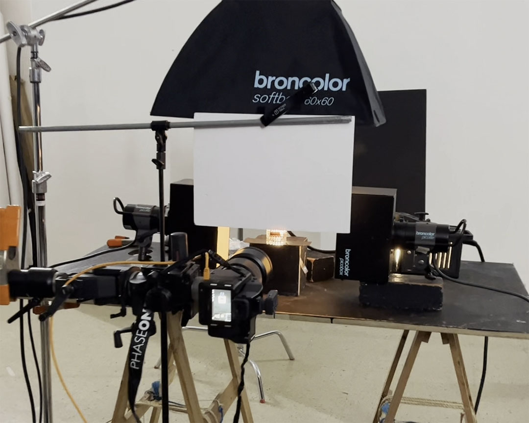 BTS of photoshoot for Valentine Perfume in the studio