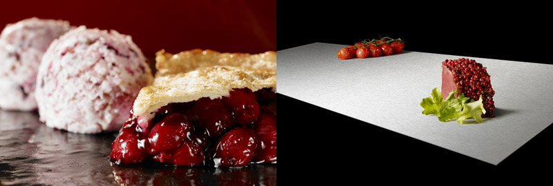 Cherry Pie and fake ice-cream and a composite food photo