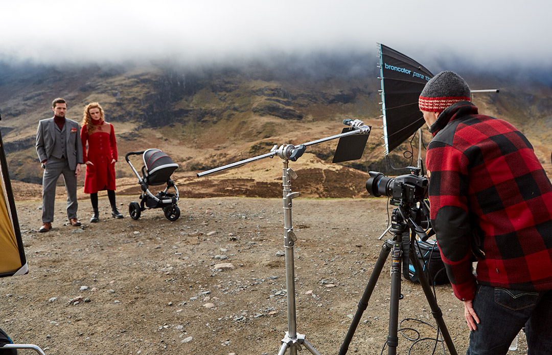 Location photography in Glen Coe Scotland, photography for  advertising campaign 