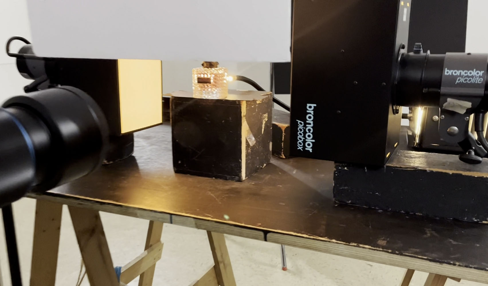 BTS of Valentino Perfume photoshoot in the studio